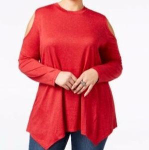 Style & Co Double Cold Shoulder Top NWT Sz 2X